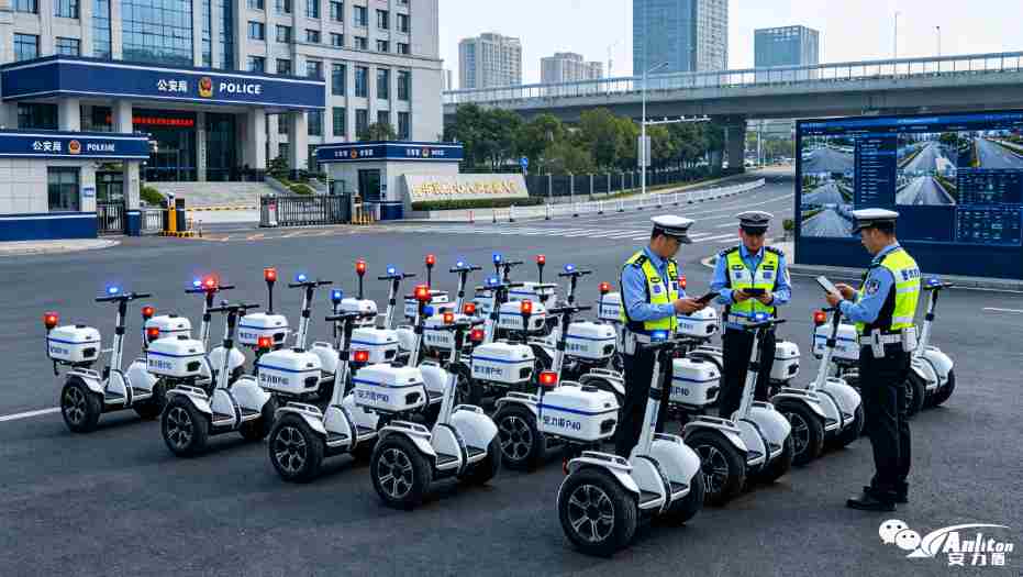 安力盾警用平衡车P60正式交付泗阳交警｜智能巡逻平衡车赋能智慧警务精准调度